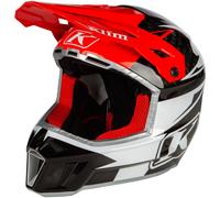 Klim F3 Carbon Pro Casco Motocross, nero-bianco-rosso, taglia XL