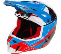 Klim F3 Carbon Velocity Casco da motoslitta, nero-rosso-blu, taglia XL