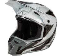 Klim F3 Lighting Carbon Elmo da motocross, grigio-bianco, taglia 2XL per maschi