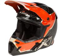 Klim F5 Koroyd Topo Carbon Casco Motocross, nero-arancione, taglia L per maschi