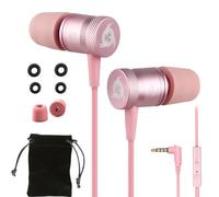 KLIM Fusion Auricolari con Microfono + Audio di Alta qualità + Cuffie Rosa di Lunga Durata con Memory Foam + Garanzia 5 Anni - Jack 3.5 mm per iOS Android PC Console + Nuova Versione + Rosa