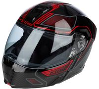 Klim GT1 Expedition Casco in carbonio, nero/rosso, Taglia L (59/60)