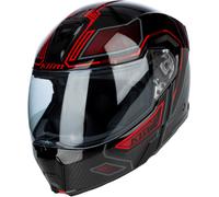 Klim GT1 Expedition Casco in carbonio, nero/rosso, Taglia XXL (63/64)