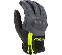 Klim Induction Guanti da moto, nero-grigio-giallo, taglia XL per maschi