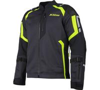 Klim Induction Pro 2025 Giacca in pelle / tessuto in rete da moto traforata, nero/giallo neon, Taglia XL