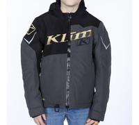 Klim Instinct Giacca da motoslitta giovanile, nero-grigio-oro, taglia L