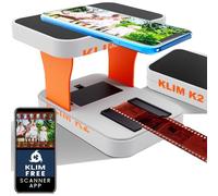 KLIM K2 Mobile Film Scanner 35MM - APP GRATUITA - Scanner per Positivi E Negativi, Scanner per Diapositive e Fotografico, Diapositive Digitalizzazione - Arancione e Grigio