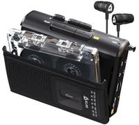 KLIM K8 Lettore Cassette Audio con le cuffie F1 - Registratore Cassette - NUOVO Lettore di Cassette - Radio Cassette Player AM/FM - Microfono e Altoparlante Integrati - Jack per Cuffie e Cuffie