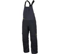 Klim Keweenaw 2025 pantaloni con bretelle impermeabili per motoslitte, nero/grigio/giallo, Taglia M