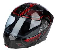 Klim GT1 Expedition Casco in carbonio, nero/rosso, Taglia XXXL (65/66)