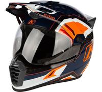 Klim Krios Pro ECE/DOT Rally, casco avventura XS male Blu Scuro/Nero/Bianco/Arancione