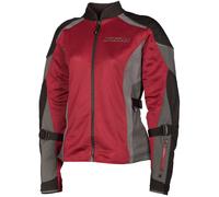 Klim Avalon Giacca tessile moto, grigio-rosso, taglia L per donne