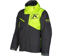 Klim Kompound Giacca per motoslitta, grigio scuro/nero/giallo neon, Taglia L