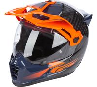 Klim Krios Pro Echo Carbon ECE/DOT Casco Enduro, nero-arancione, taglia S per maschi