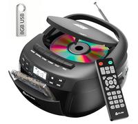 KLIM Lettore CD con USB - Lettore Cassette Audio, AM/FM Radio Bluetooth, Stereo CD Player, Telecomando, Registrazione su Nastro, AUX, Radio Stereo per Casa, Alimentazione AC/DC
