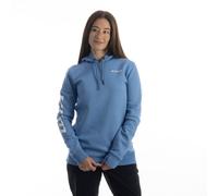 Klim Mariposa Felpa lunga con cappuccio da donna, bianco-blu, taglia L per donne