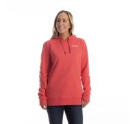 Klim Mariposa Felpa lunga con cappuccio da donna, bianco-rosso, taglia XL per donne
