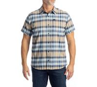 Klim Nero Stretch, camicia manica corta XL male Blu Scuro/Marrone Chiaro