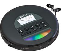 KLIM Nomad - Lettore CD Portatile - Batteria a Lunga Durata - Include Auricolari KLIM Fusion - Compatibile con CDR, CDRW, MP3 - Lettore SD, Radio FM, Bluetooth - Ideale per Auto - Hi-Fi - Argento