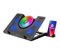KLIM Nova - Base di raffreddamento RGB per PC portatili da 11" a 17" - Supporto di raffreddamento per laptop da gaming - USB - Stabile e silenzioso - Compatibile con Mac e PS4 - Novità Versione