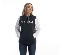 Klim Petrol Felpa con cappuccio da donna, nero-bianco, taglia S per donne