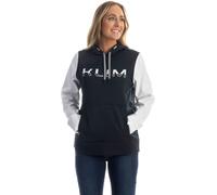 Klim Petrol Felpa con cappuccio da donna, nero-bianco, taglia XL per donne