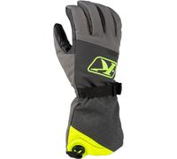 Klim PowerXross Gauntlet Guanti per motoslitte, grigio/giallo, Taglia XL
