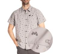 Klim Rambler, camicia manica corta 3XL male Grigio Chiaro/Nero
