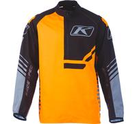 Klim Revolt 1/4 Zip, camicia funzionale L male Nero/Arancione/Grigio