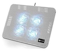KLIM Serenity + Base di raffreddamento per PC Portatili da 11" a 15.6" + Perfetta per Laptop di Piccole e Medie dimensioni + Stabile con Robusta Griglia Metallica + NOVITÀ Versione (Bianca)