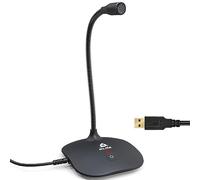 KLIM Talk - Microfono USB PC- Microfono da Scrivania Omnidirezionale a Condensatore - Vasta Compatibilità - Plug & Play - Audio Professionale ad Alta Definizione - Nero [Nuova Versione]