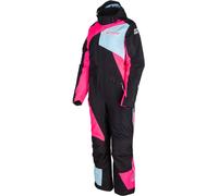 Klim Vailside Tuta da motoslitta di un pezzo da donna, nero/azzurro chiaro/rosa, Taglia S