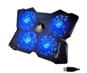 KLIM Wind - Base di raffreddamento PC Portatile + Più di 500 000 unità vendute + Il più potente Supporto PC portatile + Azione Rapida 1200 RPM + Gaming laptop PS5 et PS4 stand + Blu