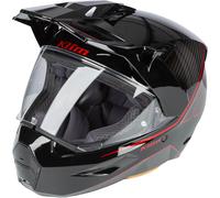 Klim X1 Alpha Graphic Carbon Casco Enduro, nero/rosso, Taglia M (57/58)