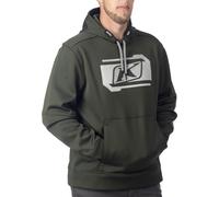 Klim Zone, felpa con cappuccio XXL male Verde Scuro/Grigio