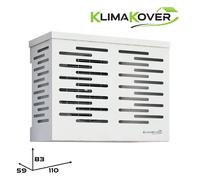 KLIMAKOVER K-110W Copri climatizzatore da design 110x83x59 cm bianco in allumini