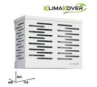 KLIMAKOVER K-114W Copri climatizzatore da design 114x90x48 cm bianco in allumini