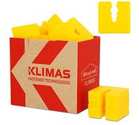 KLIMAS® - Distanziatori in plastica, 5 mm, 50 pezzi, colore giallo, distanziatore per tasselli universali con 3 diametri Ø 6/8/10 mm