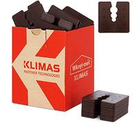 KLIMAS® Distanziatori in plastica da 2 mm, 50 pezzi, set di distanziatori marroni, distanziatori per tasselli universali con 3 diametri Ø 6/8/10 mm, distanziatori in PE