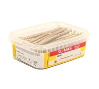 Klimas Masterbox - Viti a testa svasata per legno, 5 x 90 mm, 40 pezzi, colore giallo