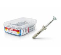 Klimas - Tasselli per unghie 6 x 40 mm, tasselli per montaggio a passo, tasselli per montaggio rapido per cemento, mattoni e arenaria calcarea, ideali per battiscopa e legno, 100 pezzi (6 x 40 mm, 100