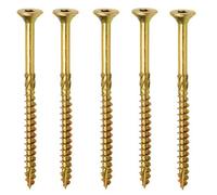 KLIMAS Viti per legno - Torx set - Testa Svasata Piana - Viti multiuso - viti legno - Viti autofilettanti per legno - Giallo Zinco viti per legno torx - set viti da 4,5x80 mm 250 pezzi