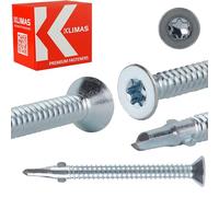 KLIMAS Viti a testa svasata per legno su acciaio, diametro 6,3 mm x 70 mm, Torx TX