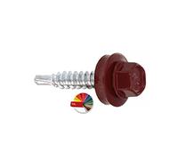 Viti autofilettanti con rondella EPDM 4,8 х 19 mm 250 pezzi RAL: 3005 (vinaccia) - Viti trapezoidali WSB per il fissaggio di lamiere con sovrapposizione