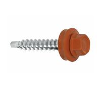 KLIMAS VITI AUTOPERFORANTI 4,8 & # x445; 35 mm 250 pezzi RAL: 8004 - Rame trapezoidale marrone - Viti Autofilettanti
