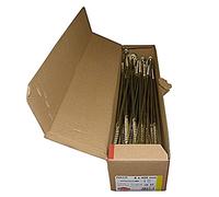 KLIMAS - Viti per legno Torx, set di viti a testa piatta, viti TX, per costruzione tetti, 8 x 400 mm, 50 pezzi, colore: giallo
