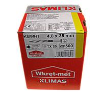 KLIMAS Viti per legno - Torx set - Testa Svasata Piana - Viti multiuso - viti legno - Viti autofilettanti per legno - Giallo Zinco viti per legno torx - set viti da 4x35 mm - 500 pezzi