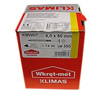 KLIMAS Viti per legno - Torx set - Testa Svasata Piana - Viti multiuso - viti legno - Viti autofilettanti per legno - Giallo Zinco viti per legno torx - set viti da 4x50 mm - 300 pezzi