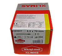 Klimas WKCS viti per costruzioni in legno zincate Torx testa svasata Ø 3-10...