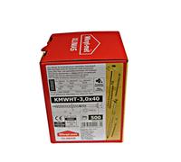 KLIMAS Viti per legno - Torx set - Testa Svasata Piana - Viti multiuso - viti legno - Viti autofilettanti per legno - Giallo Zinco viti per legno torx - set viti da 3x40 mm - 500 pezzi